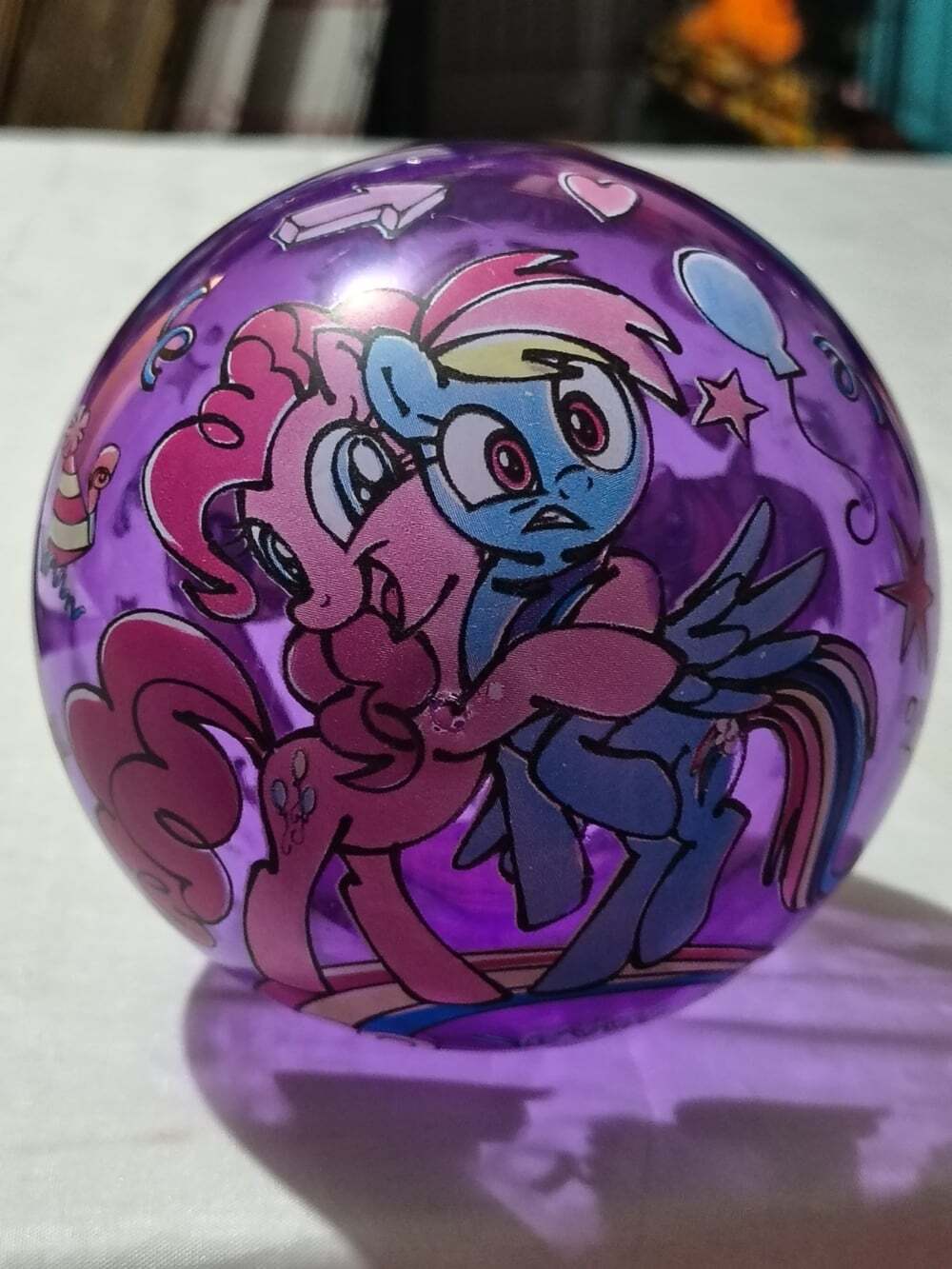 My Little Pony Bouncy Ball Featuring Pinkie Pie And Rainbow Dash